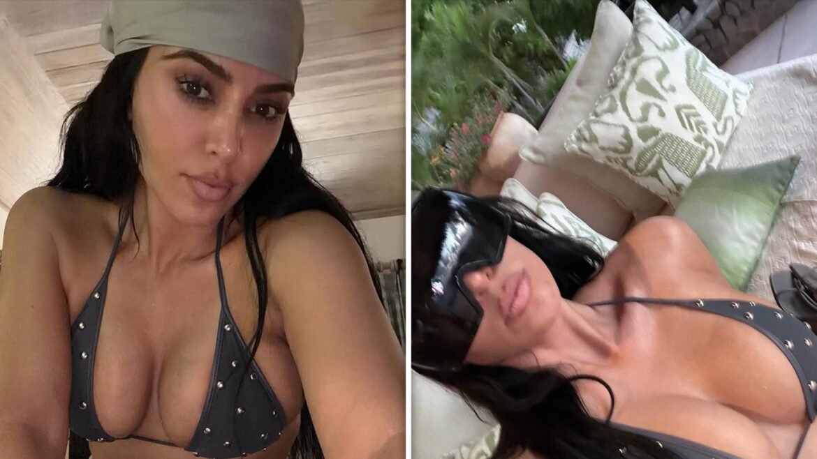 Kim Kardashian berpose dalam foto bikini seksi setelah gagal dalam ujian pengacara
