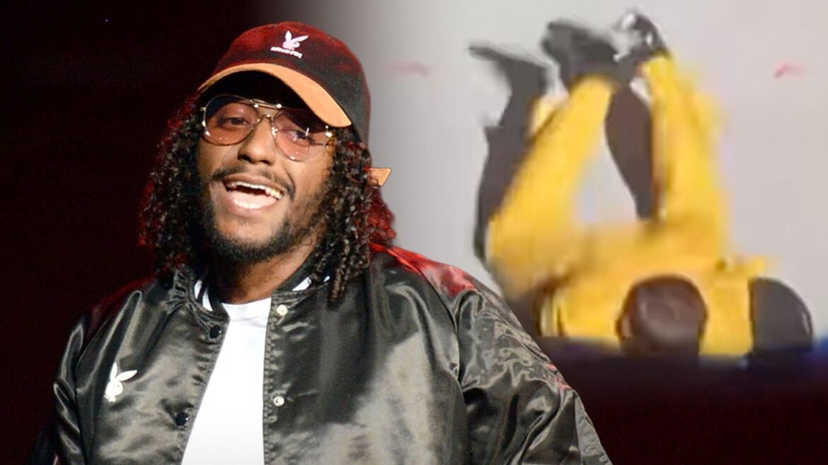 Penyanyi R&B Lloyd Faceplants di atas panggung, dalam video