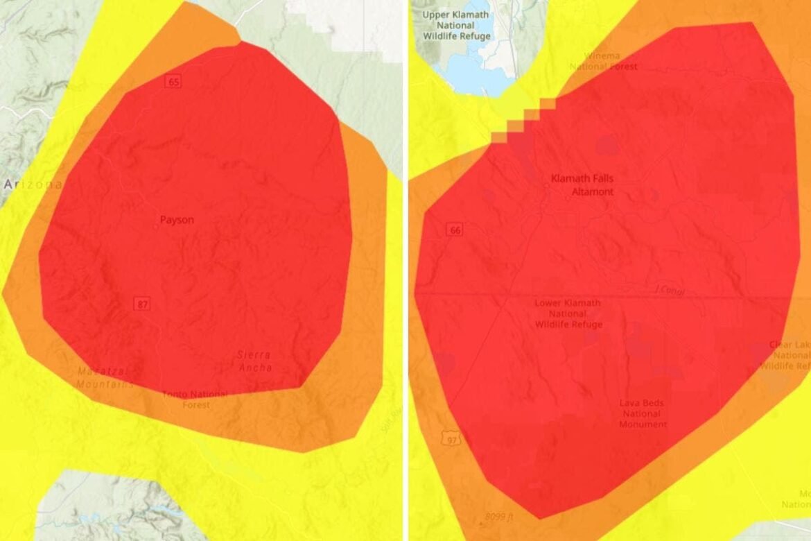 Ribuan orang disarankan untuk tinggal di rumah di California, Oregon dan Arizona