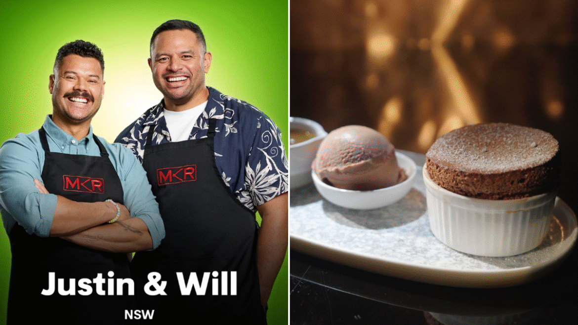 Semifinal Resep MKR: Souffle Cokelat Justin dan Will dengan Es Krim Cokelat dan Saus Karamel Wiski