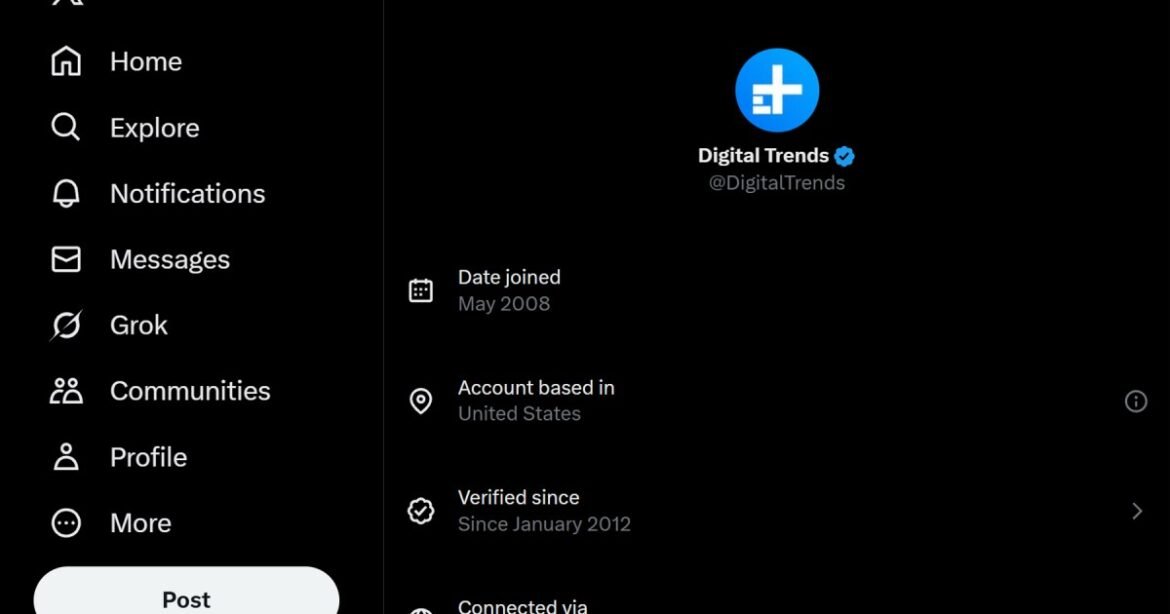 X menunjukkan di mana Anda “berbasis”, dan ini dapat memindahkan feed